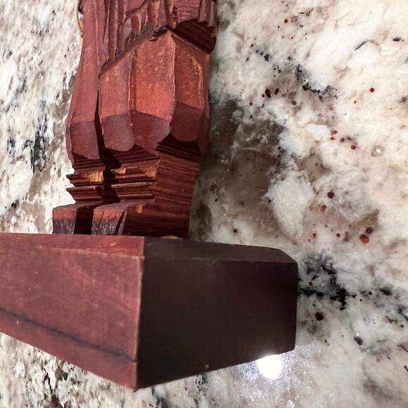 Hand Carved Gaucho Wood Sculpture from Australia - 9in tall - Picture 5 of 9